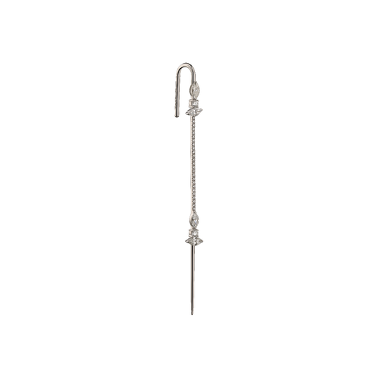 Diamond Marquise Ear Pin 18K Gold
