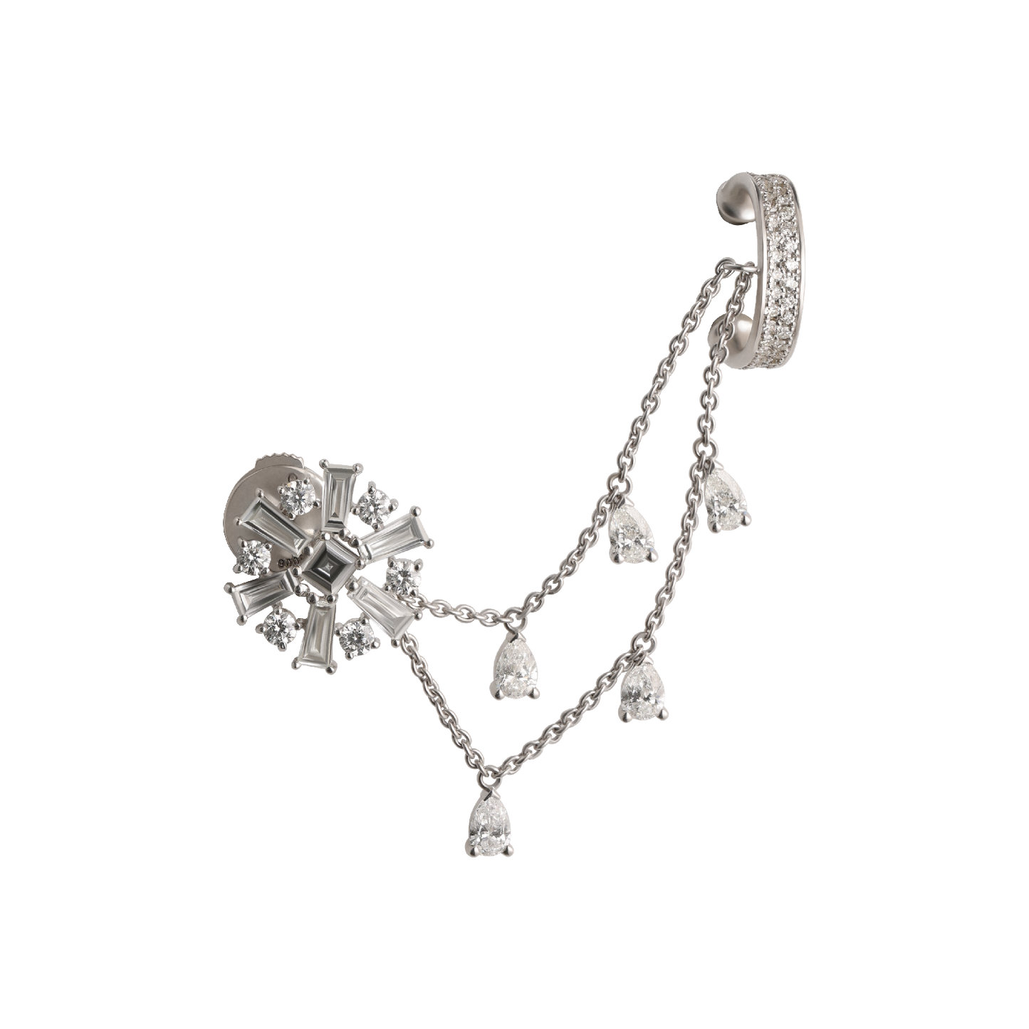 Diamond Stud & Cuff Melt on Chain