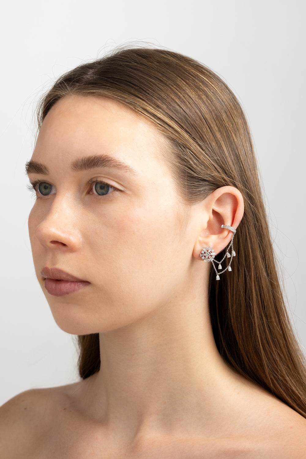 Diamond Stud & Cuff Melt on Chain