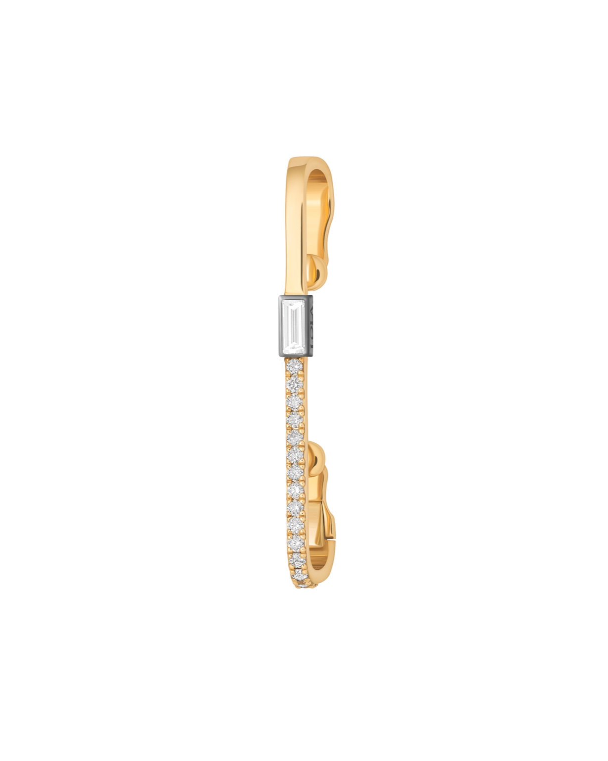 Over the Ear Baguette Diamond Cuff